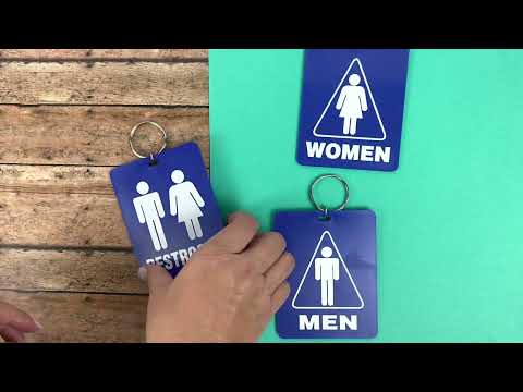 Lucky Line 53200 Unisex Mens and Womens Restroom Tag 10 Per Pack