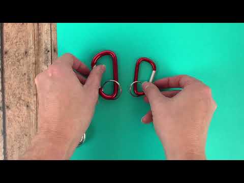 Lucky Line 46193 Large C-Clip with Split Key Ring Silver 10 Per Pack