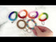 Lucky Line 41001M Multi-Color Wrist Coil with Ring 1 Per Card