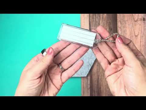 Lucky Line 90100 Large Key Tag with Ball Chain Clear 50 Per Box