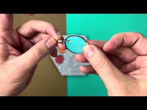 Lucky Line 28529  1-1/4" Metal Rim Key Tag Assorted 25 pcs